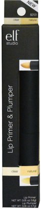شفاه E.L.F. Cosmetics, Lip Primer & Plumper, Clear/Natural, 0.05 oz (1.6 g)/0.06 oz (1.7 g)