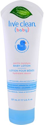 Live Clean, Baby, Gentle Moisture, Baby Lotion, 7.7 fl oz. (227 ml) ,صحة الأطفال، العناية بالبشرة