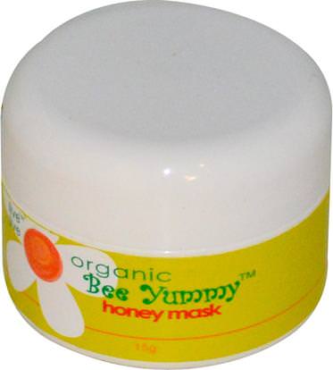 Live Live & Organic, Bee Yummy, Honey Mask, 15 g ,الجمال، أقنعة الوجه، السكر، أقنعة الفاكهة