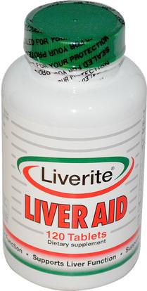 Liverite, Liver Aid, 120 Tablets ,والصحة، ودعم الكبد
