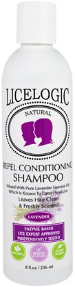 Logic Products, LiceLogic, Repel Conditioning Shampoo, Lavender, 8 fl oz (236 ml) ,حمام، الجمال، دقة بالغة، فروة الرأس، الشامبو