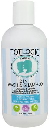 Logic Products, TotLogic, 2 in 1 Wash & Shampoo, Original Scent, 8 fl oz (236 ml) ,حمام، الجمال، الشامبو، هلام الاستحمام