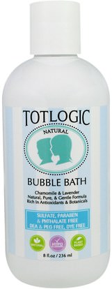 Logic Products, TotLogic, Bubble Bath, Original Scent, 8 fl oz (236 ml) ,حمام، الجمال، حمام الفقاعة