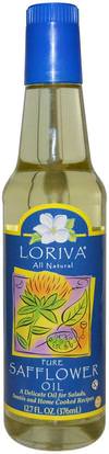Loriva, Pure Safflower Oil, 12.7 fl oz (376 ml) ,المكملات الغذائية، زيت القرطم، زيوت الطبخ النبيذ والخل