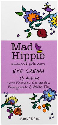 Mad Hippie Skin Care Products, Eye Cream, 13 Actives, 0.5 fl oz (15 ml) ,الجمال، كريمات العين، كريمات الوجه أرغان