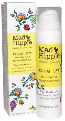 Mad Hippie Skin Care Products, Facial SPF, 30+ UVA/UVB Broad-Spectrum, 2.1 oz (60 g) ,حمام، الجمال، واقية من الشمس، سف 30-45، فيتامين ج