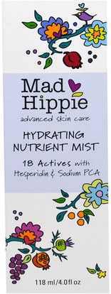 Mad Hippie Skin Care Products, Hydrating Nutrient Mist, 4.0 fl oz (118 ml) ,الجمال، العناية بالوجه، نوع الجلد العادي لتجف الجلد، فيتامين c