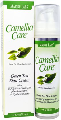 Madre Labs, Camellia Care, EGCG Green Tea Skin Cream, Anti-Aging, Moisturizing and Hydrating, 1.7 fl oz (50 ml) ,الصحة، الجلد، الليل الكريمات اليوم