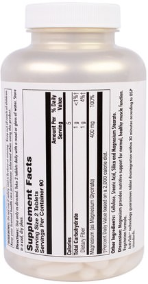 Herb-sa KAL, Magnesium Glycinate 400, 400 mg, 180 Tablets