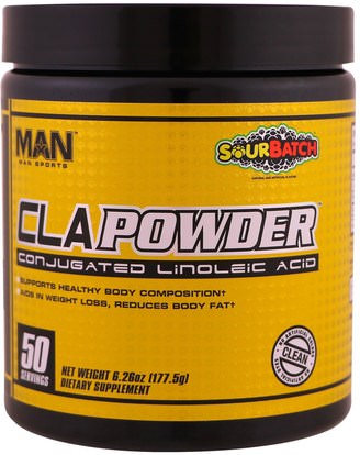 MAN Sport, LLC, CLA Powder, Conjugated Linoleic Acid, Sour Batch, 6.26 oz (177.5 g) ,وفقدان الوزن، والنظام الغذائي، كلا (مترافق حمض اللينوليك)، والرياضة