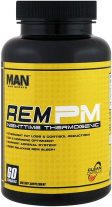 MAN Sport, LLC, Rem PM, Nighttime Thermogenic, 60 Capsules ,والصحة، والطاقة، والرياضة