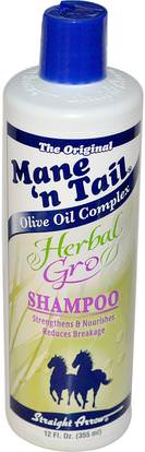 Mane n Tail, Herbal Gro Shampoo, 12 fl oz (355 ml) ,حمام، الجمال، الشعر، فروة الرأس، الشامبو، مكيف