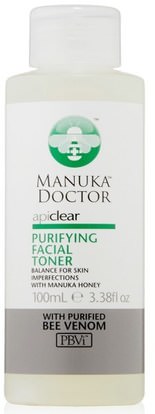 Manuka Doctor, Apiclear, Purifying Facial Toner, 3.38 fl oz (100 ml) ,الصحة، حب الشباب، نوع البشرة حب الشباب المعرضة الجلد، الجمال، أحبار الوجه