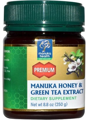 Manuka Health, Manuka Honey & Green Tea Extract, 8.8 oz (250 g) ,الطعام، العسل، مانوكا العسل