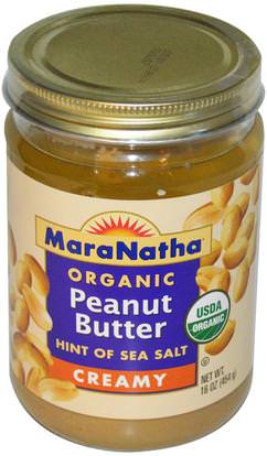 MaraNatha, Organic Peanut Butter, Creamy, 16 oz (454 g) ,الطعام، زبدة الفول السوداني
