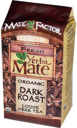 Mate Factor, Organic Yerba Mate, Dark Roast, Loose Herb Tea, 12 oz (340 g) ,الطعام، القهوة المشوي الداكن، شاي الأعشاب، يربا زميله