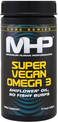 Maximum Human Performance, LLC, Core Series, Super Vegan Omega 3, 90 Veggie Softgels ,المكملات الغذائية، إيفا أوميجا 3 6 9 (إيبا دا)، أوميغا 369 قبعات / علامات التبويب، دا، إيبا