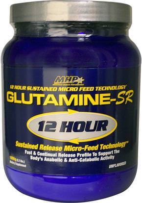 Maximum Human Performance, LLC, Glutamine-SR 12 Hour Sustained Release Micro-Feed Technology, Unflavored, 2.2 lbs (1000 g) ,المكملات الغذائية، والأحماض الأمينية، ل الجلوتامين، ل مسحوق الجلوتامين