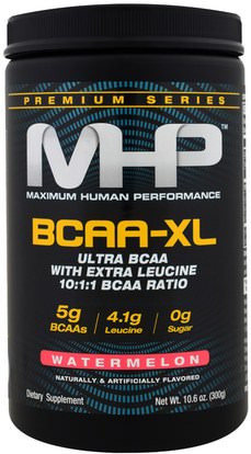 Maximum Human Performance, LLC, Premium Series, BCAA-XL, Watermelon, 10.6 oz (300 g) ,المكملات الغذائية، والأحماض الأمينية، بكا (متفرعة سلسلة الأحماض الأمينية)، والرياضة، والعضلات