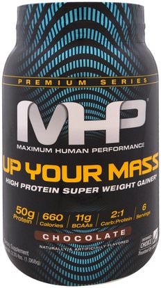Maximum Human Performance, LLC, Up Your Mass, High Protein Super Weight Gainer, Chocolate, 2.35 lbs (1,068 g) ,والرياضة، والرياضة