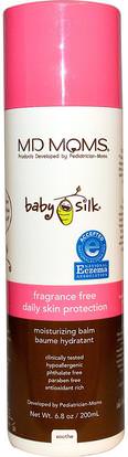 MD Moms, Baby Silk, Daily Skin Protection, Moisturizing Balm, Fragrance Free, 6.8 oz (200 ml) ,Herb-sa