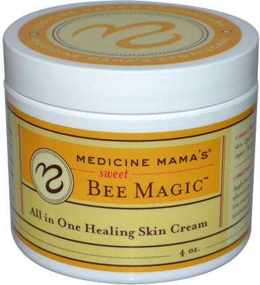 Medicine Mamas, Sweet Bee Magic, All In One Healing Skin Cream, 4 oz ,المكملات الغذائية، منتجات النحل، الجلد