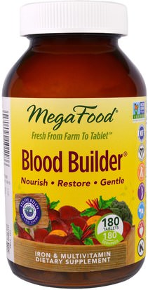 MegaFood, Blood Builder, 180 Tablets ,Herb-sa