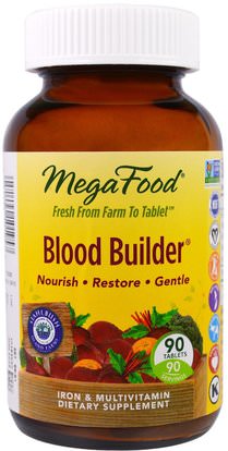 MegaFood, Blood Builder, 90 Tablets ,Herb-sa