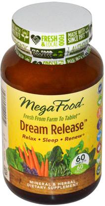 MegaFood, Dream Release, 60 Tablets ,والملاحق، والمعادن، والنوم