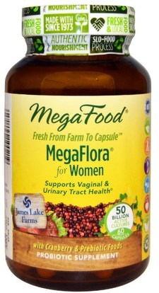 MegaFood, MegaFlora for Woman, 60 Capsules ,الصحة، المرأة، المثانة