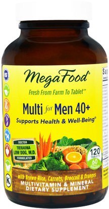 MegaFood, Multi for Men 40 +, 120 Tablets ,الفيتامينات، الرجال الفيتامينات