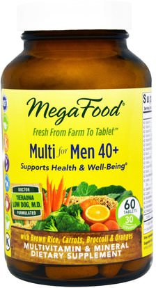 MegaFood, Multi for Men 40+, 60 Tablets ,الفيتامينات، الرجال الفيتامينات