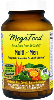 MegaFood, Multi for Men, 60 Tablets ,الفيتامينات، الرجال الفيتامينات