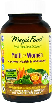 MegaFood, Multi for Women, 120 Tablets ,الفيتامينات، النساء الفيتامينات