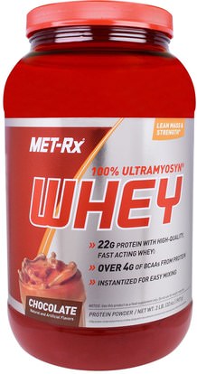 MET-Rx, 100% Ultramyosyn Whey, Chocolate, 32 oz (907 g) ,والمكملات الغذائية، والبروتين