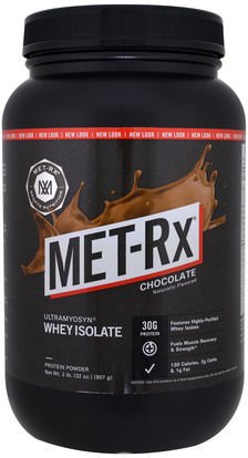 MET-Rx, Ultramyosyn Whey Isolate, Chocolate, 32 oz (907 g) ,والرياضة، والمكملات الغذائية، بروتين مصل اللبن