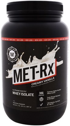 MET-Rx, Ultramyosyn Whey Isolate, Creamy Vanilla, 32 oz (907 g) ,والرياضة، والمكملات الغذائية، بروتين مصل اللبن