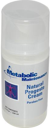 Metabolic Maintenance, Natural Progeste Cream, 3.5 fl oz (100 ml) ,والصحة، والمرأة، ومنتجات كريم البروجسترون