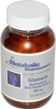 Metabolic Maintenance, Silymarin, Standardized Milk Thistle Extract, 300 mg, 60 Capsules ,الصحة، السموم، الحليب الشوك (سيليمارين)
