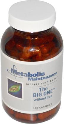 Metabolic Maintenance, The Big One without Iron, 100 Capsules ,والملاحق، والمعادن