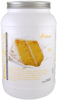 Metabolic Nutrition, ProtiZyme, Specialized Designed Protein, Vanilla Cake, 2 lb ,والرياضة، والمكملات الغذائية، بروتين مصل اللبن