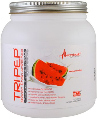 Metabolic Nutrition, Tri-Pep Branch Chain Amino Acid, Watermelon, 400 g ,والرياضة، والمكملات الغذائية، بكا (متفرعة سلسلة الأحماض الأمينية)
