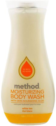 Method, Moisturizing Body Wash, White Tea, 18 fl oz (532 ml) ,حمام، الجمال، هلام الاستحمام