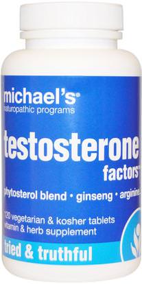 Michaels Naturopathic, Testosterone Factors, 120 Tablets ,الصحة، الرجال، التستوستيرون
