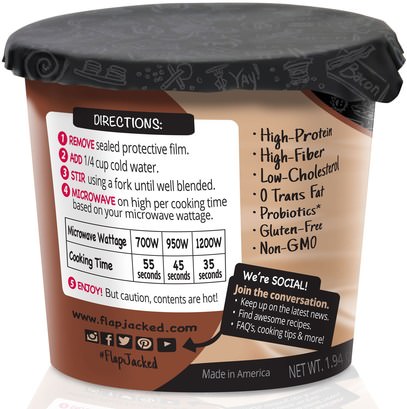 الكعك العظيم FlapJacked, Mighty Muffin with Probiotics, Double Chocolate, 1.94 oz (55 g)