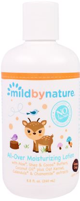 Mild By Nature, All-Over Moisturizing Lotion, Coconut Cream, 8.8 fl oz, (260 ml) ,حمام، الجمال، غسول الجسم، إمرأة، لوسيون