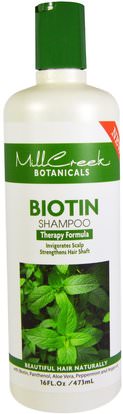 Mill Creek, Biotin Shampoo, Therapy Formula, 16 fl oz (473 ml) ,حمام، الجمال، الشامبو، الشعر، فروة الرأس، مكيف
