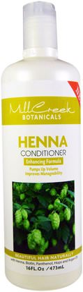 Mill Creek, Henna Conditioner, 16 fl oz (473ml) ,حمام، الجمال، الشعر، فروة الرأس، لون الشعر، العناية بالشعر، مكيفات