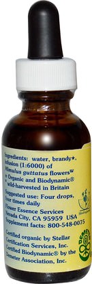 Herb-sa Flower Essence Services, Mimulus, Flower Essence, 1 fl oz (30 ml)