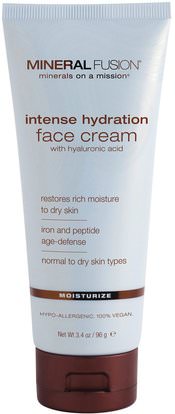 Mineral Fusion, Intense Hydration Face Cream, Moisturize, 3.4 oz (96 g) ,الصحة، الجلد، كريمات الليل، الجمال، العناية بالوجه، كريمات التجاعيد